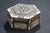 Moorish Handcrafted Octagonal Box with White Mosaic Marquetry For Sale - Image 9 of 12