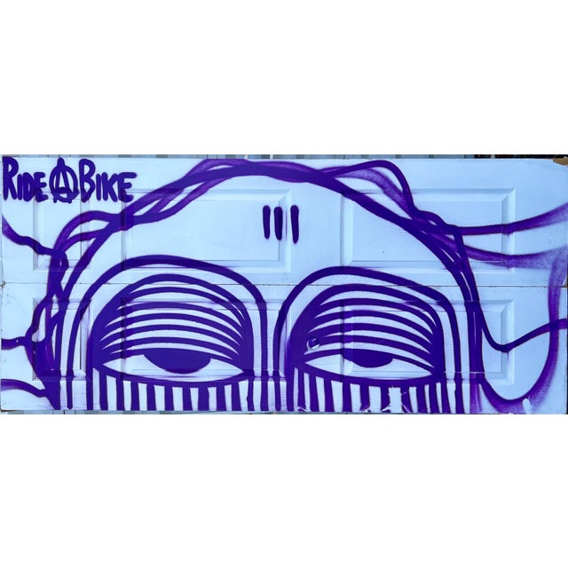 Ahol Sniffs Glue, Miami Graffiti Legend Ahol Sniffs Glue Large Spray Painting on Doors Sculpture, 2023 For Sale