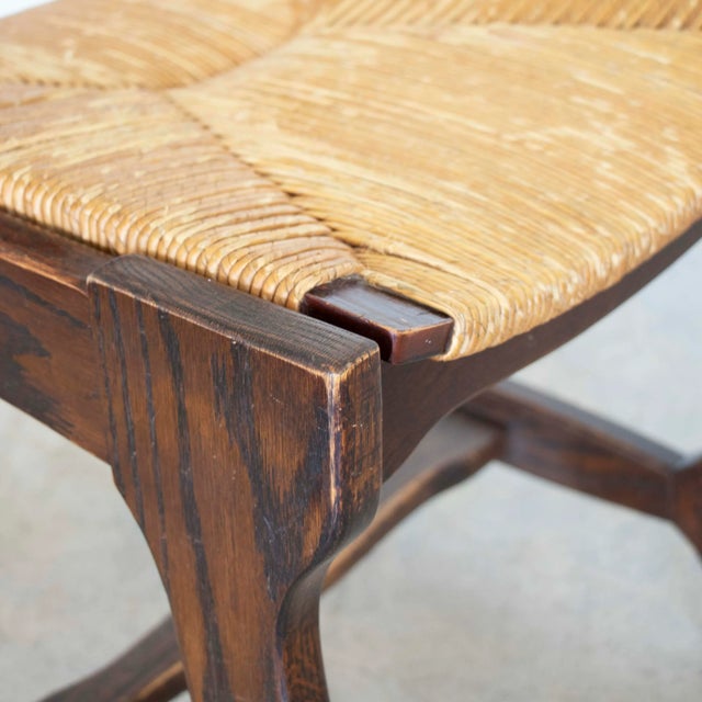 1940s French Oak Dining Chairs in the Style of Guillerme & Chambron - Set of 6 For Sale - Image 10 of 12