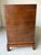 Vintage Renzo Rutili-Style Asian Inspired Walnut Sideboard With Hand-Painted Floral Doors For Sale - Image 11 of 12