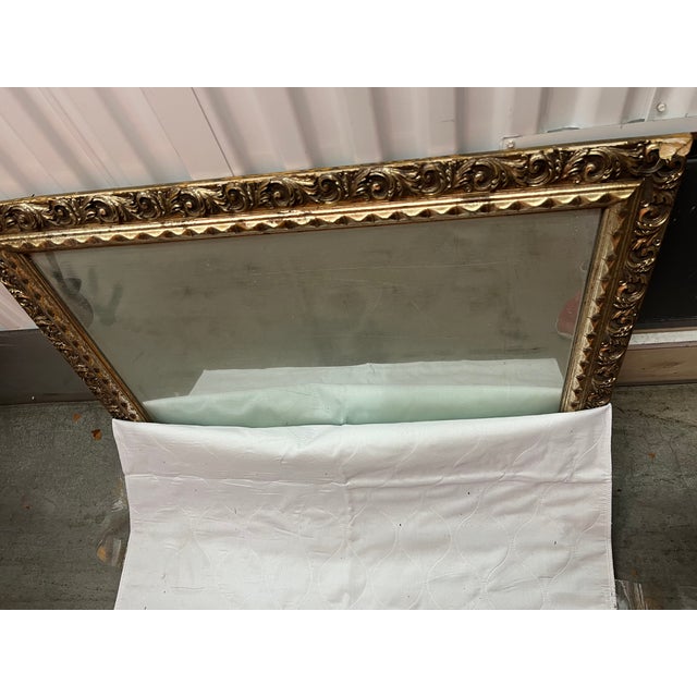 Art Deco Exquisite Elegance: The Gold Gilt Wall Mirror For Sale - Image 3 of 10