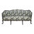 Vintage French Provincial Sofa – Floral Upholstered Settee, Louis XV Style Couch, Ornate Carved Wood Frame,Grey & Yellow Floral Sofa For Sale