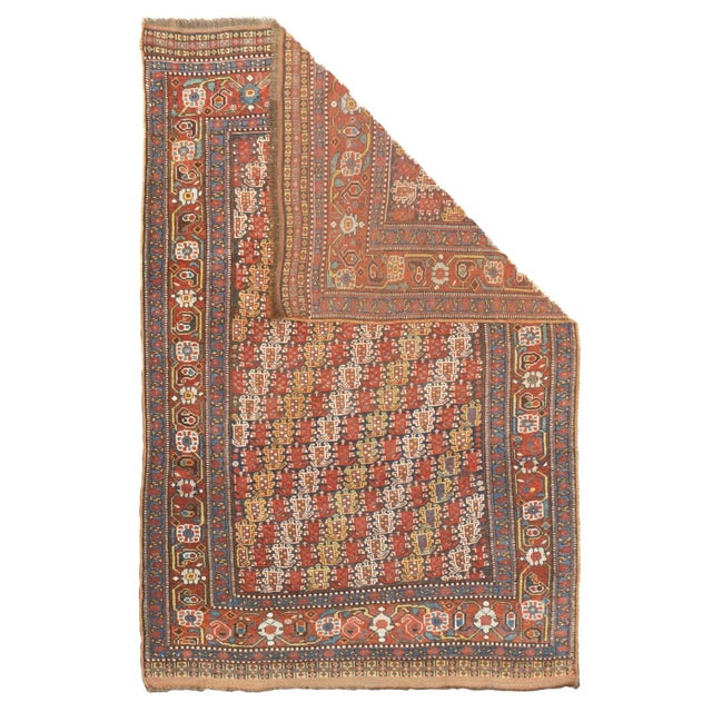 Late 18th Century Late 18th Century Antique Persian Khamseh Rug 4'3'' x 6'4'' For Sale - Image 5 of 12
