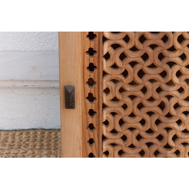 1990s Artisan Haveli Jali Small Cabinet For Sale - Image 5 of 8