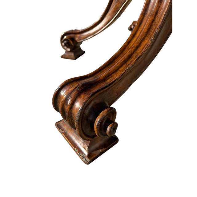 Therien & Co. For Dessin Fournir Large Volute Walnut Dining Table For Sale In Chicago - Image 6 of 7