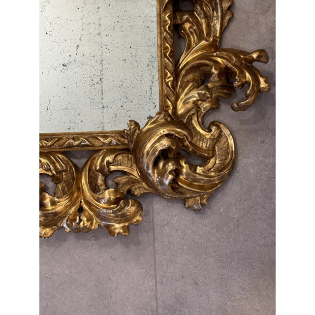 Baroque Antique 18th Century Venetian Mirror, 1750 For Sale - Image 3 of 11