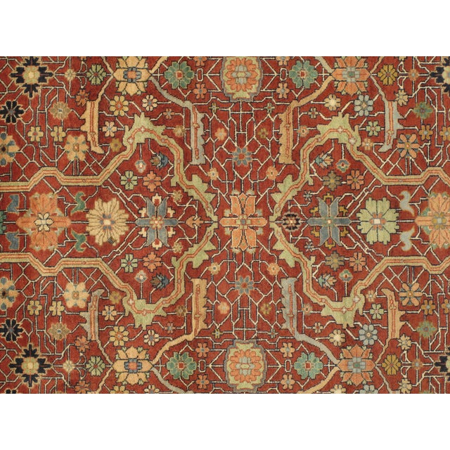 Textile Pasargad DC Fine Hand Knotted Persian Heriz Design Rug For Sale - Image 7 of 9
