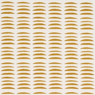 Schumacher X Hadiya Williams Parable Hand Block Fabric In Ginger For Sale