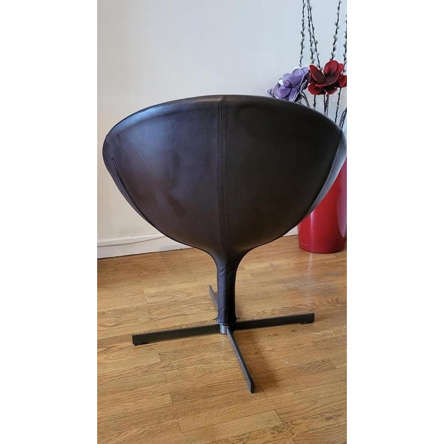 Hillroad Lounge Chair in Brown Leather by Christophe Pillet for Zanotta, Italy, 1990s For Sale - Image 3 of 16