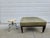 Large Square Green Upholstered Ottoman Footstool on Casters For Sale - Image 10 of 12