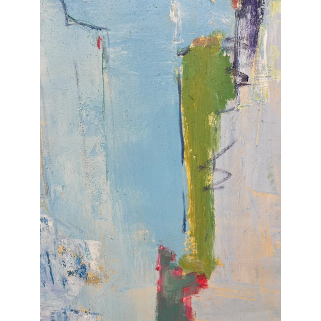 Blue Contemporary Abstract Original Oil Painting For Sale - Image 8 of 12