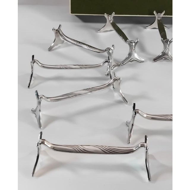 12 Christofle Knive Rest Set Gramont Model. Vintage For Sale - Image 6 of 7
