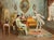 Rococo Frederick Lenditz, Rococo Interior, Oil on Canvas, 1900, Framed For Sale - Image 3 of 10