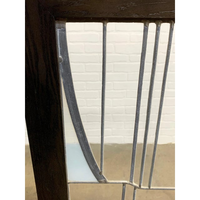 Transparent Abstract Leaded Glass Window For Sale - Image 8 of 11