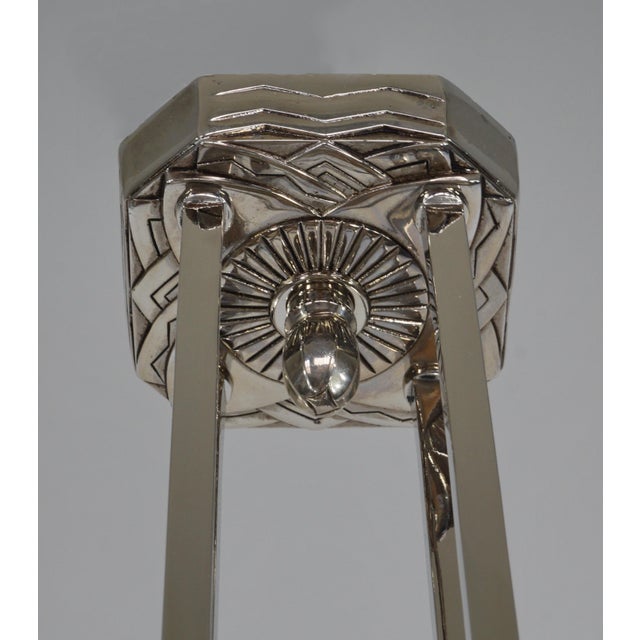 French Art Deco Chandelier by Degue 1930 France For Sale - Image 9 of 11