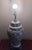 Metal Vintage 70s Brown & White Chinoiserie Floral Ginger Jar Table Lamp For Sale - Image 7 of 15