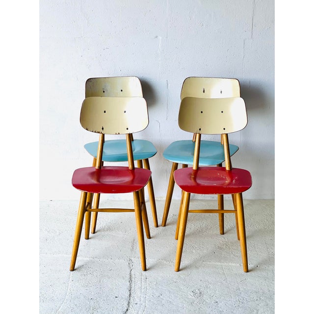 Dining Chairs from Ton, 1960s, Set of 4 For Sale - Image 10 of 18