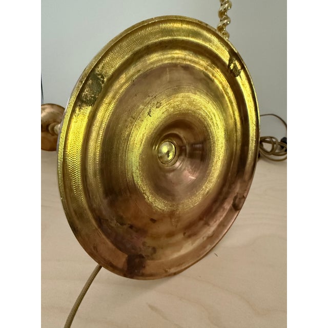 Pair of Large Vintage Solid Brass Candlestick Lamps For Sale - Image 9 of 14