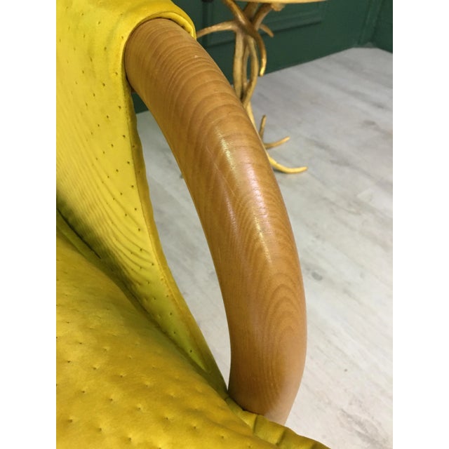 Vintage Yellow Armchair from Cinitique For Sale - Image 14 of 16