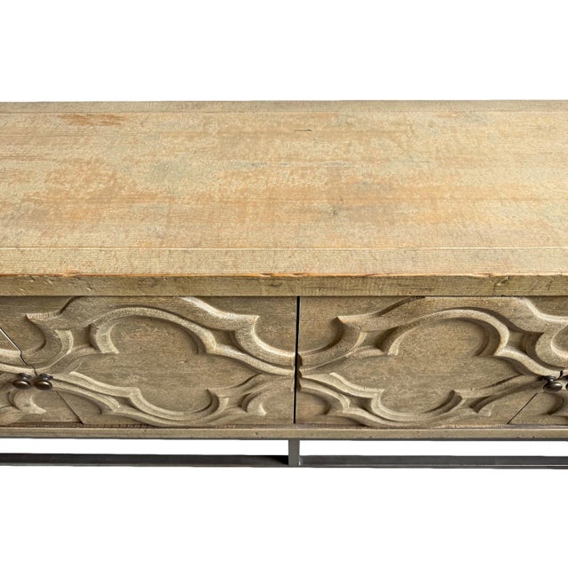 Salvaged Wood Moorish Roma Sideboard Credenza For Sale In Los Angeles - Image 6 of 8