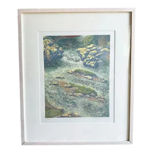 Monotype Painting Framed by Listed Artist Russell Hamilton
