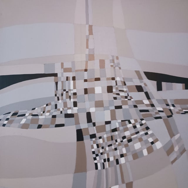 Orlando, Florida Artist Peggy Young Adagio #3 - Large Abstract Oil 1972 For Sale - Image 4 of 9