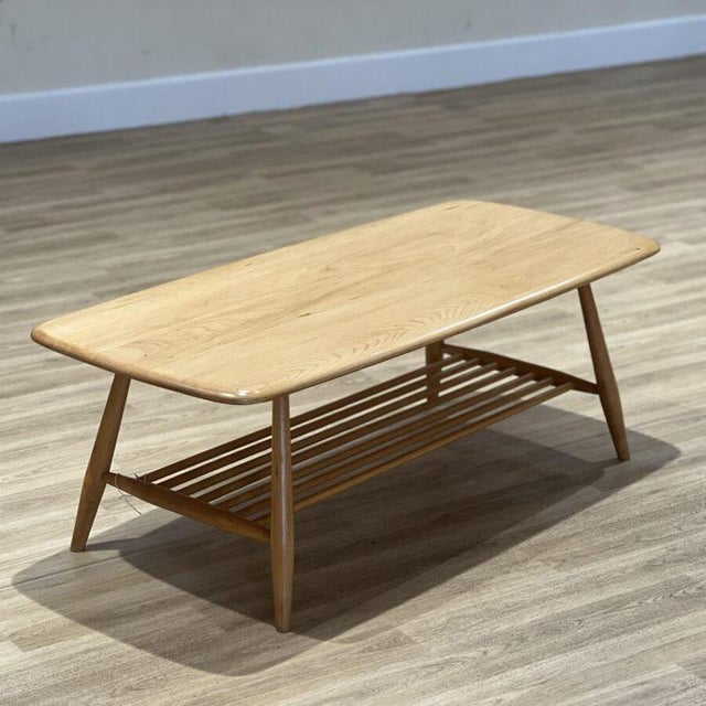 Rectangular Coffee Table with Rack from Ercol, 1960s For Sale - Image 6 of 7