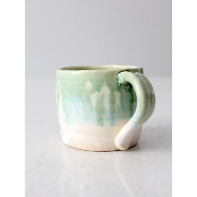 Contemporary Vintage Studio Pottery Mug For Sale - Image 3 of 12