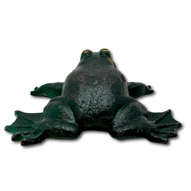 Unusual Vintage 1930s American Cast Iron Frog Doorstop Doorstop by Wilton Products in Pennsylvania For Sale - Image 17 of 18