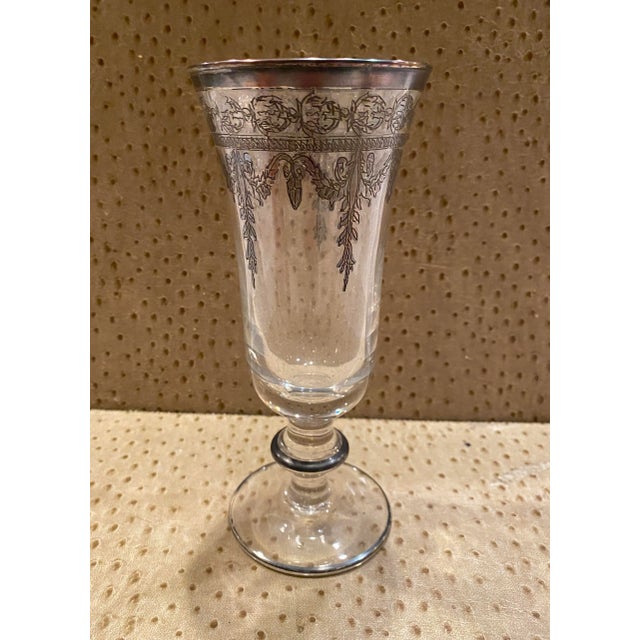 1990s 1990s Arte Italica Vetro Platinum Flute, Made in Italy For Sale - Image 5 of 7