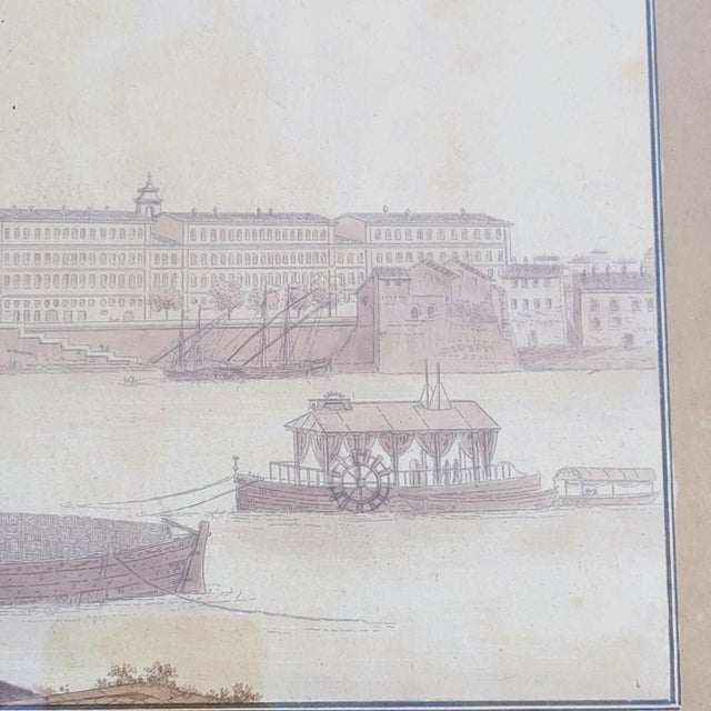 Views of Rome, 19th Century, Ink on Paper, Framed, Set of 3 For Sale - Image 8 of 18
