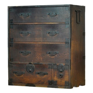 Japanese Tansu Chest of Drawers, 1870s For Sale