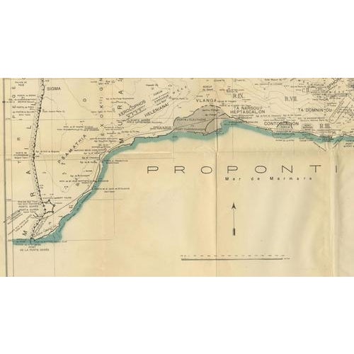 Vintage Archaeological & Topographical Map, 1938 For Sale - Image 9 of 12