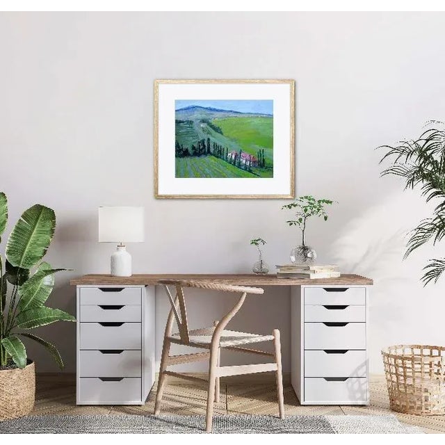 Quiet Places & Journeys — Contemporary Tuscan Landscape Original oil painting by L Haas, 20 x 16 unframed canvas panel,...