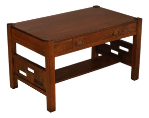 Antique Arts & Crafts Library Table Writing Desk
