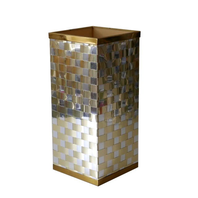 Paul Evans Style Umbrella Stand, Italy, 1970s For Sale