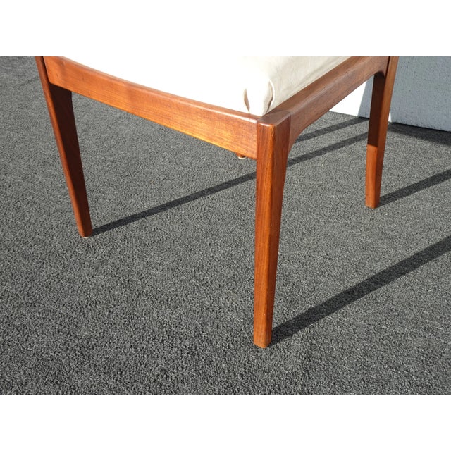 Set of Eight Vintage Mid Century Modern Brown Saltman Walnut Dining Room Chairs For Sale - Image 11 of 12