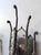 Metal Pair of Hammered Glass Wrought Iron Sconces by Longobard, Italy, 1970s For Sale - Image 7 of 12