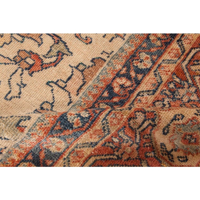 Persian Antique Persian Sultanabad Botanic Handmade Wool Carpet For Sale - Image 3 of 4