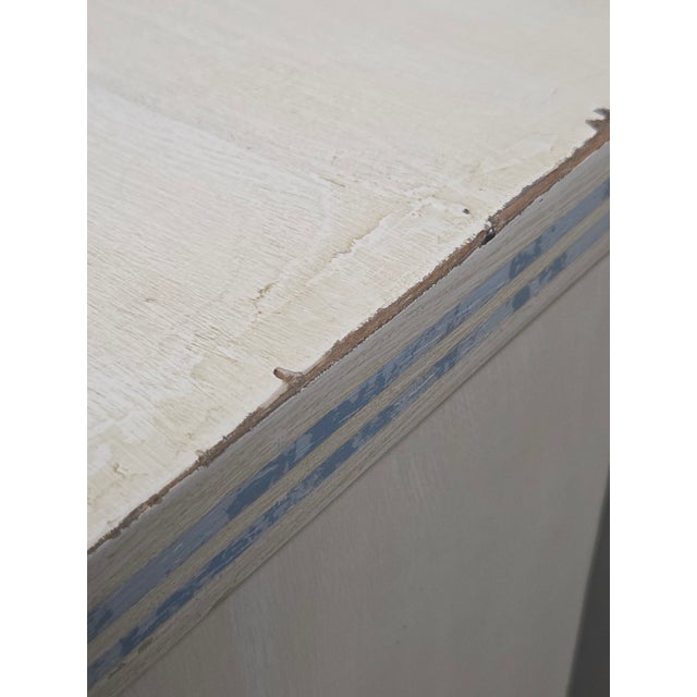 Antique English Pine Painted Dresser Chest of Drawers With Greek Key Motif For Sale - Image 13 of 13