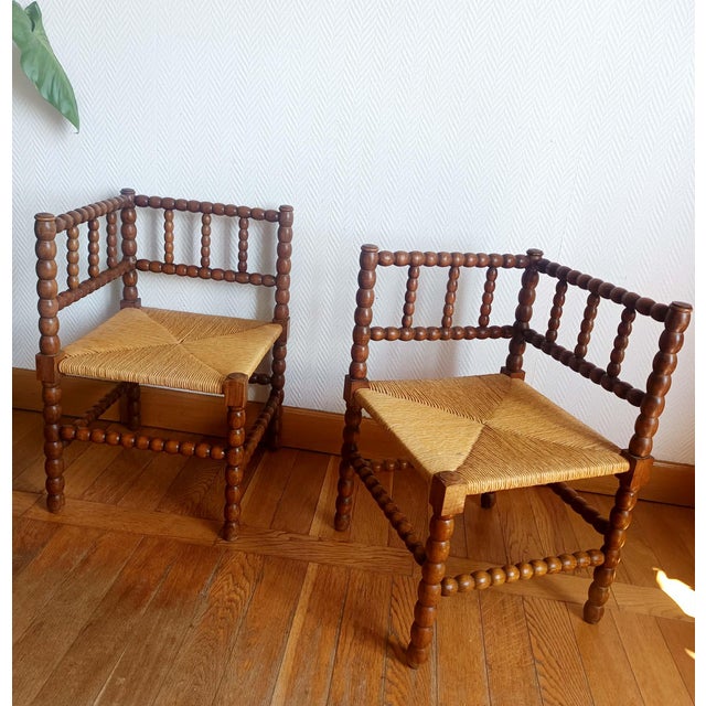 Vintage Dutch Bobbin Chairs, 1920s, Set of 2 For Sale - Image 6 of 11