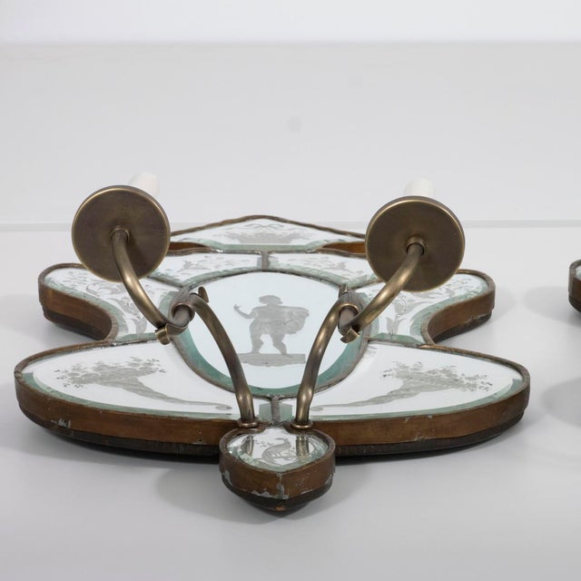 Pair of 19th Century Venetian Mirror Wall Sconces For Sale - Image 13 of 16