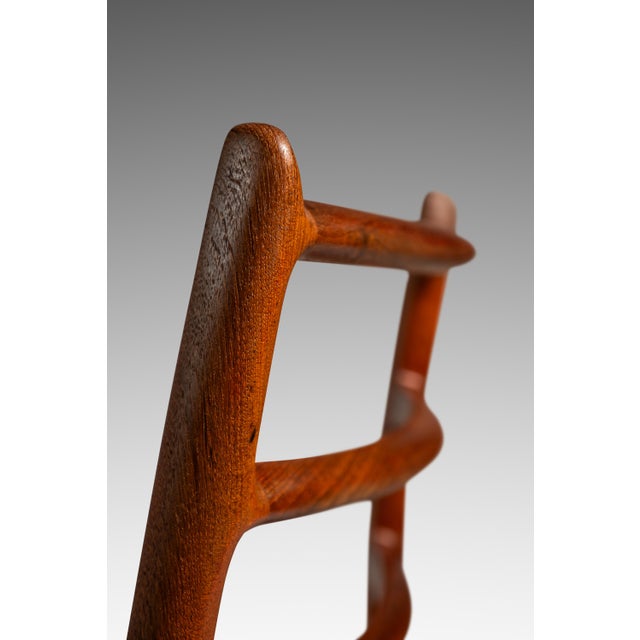 Bespoke Danish Modern Model No. 78 Ladderback Chair in Teak & Bouclé by Niels Møller for j.l. Møllers Møbelfabrik, Denmark, C. 1960's For Sale - Image 15 of 18