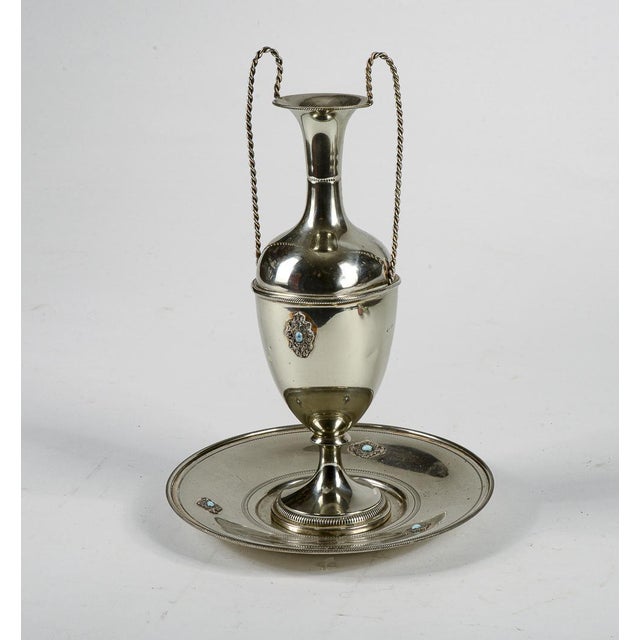 Amphora Centrepiece Metal, 1960s, Set of 2 For Sale - Image 4 of 10