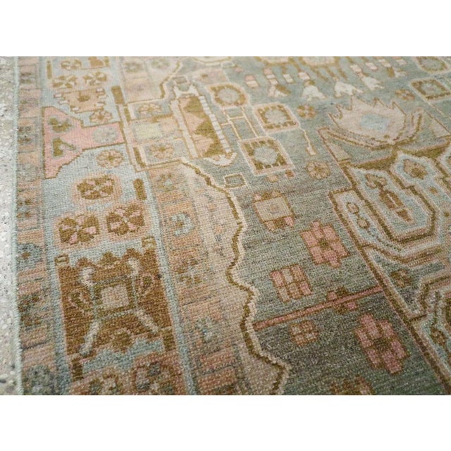Mid 20th Century Galerie Shabab Collection Mid-20th Century Handmade Persian Malayer Throw Rug For Sale - Image 5 of 10
