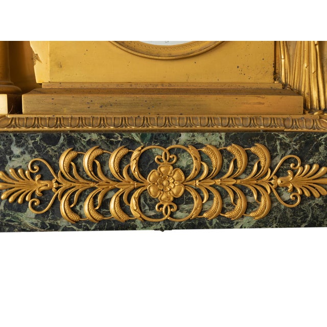 French Empire Bronze Mantel Clock, 1800s For Sale - Image 11 of 12