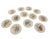 Ivory Set of 12 Antique Cauldon Ltd. England Botanical Porcelain Plates, Circa 1905–1920 For Sale - Image 8 of 12