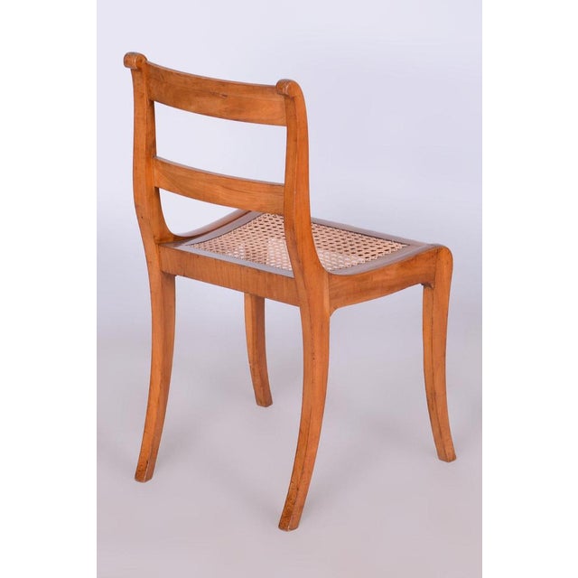 Biedermeier Chair in Cherry Tree & Rattan, Austria, 1830s For Sale - Image 12 of 13