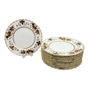 Vintage Royal Crown Derby for Tiffany & Co. Dinner Plates- Set of 12