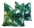 24" Custom Tailored Tropical Lush Banana Leaf Feather/Down Pillows - Pair For Sale